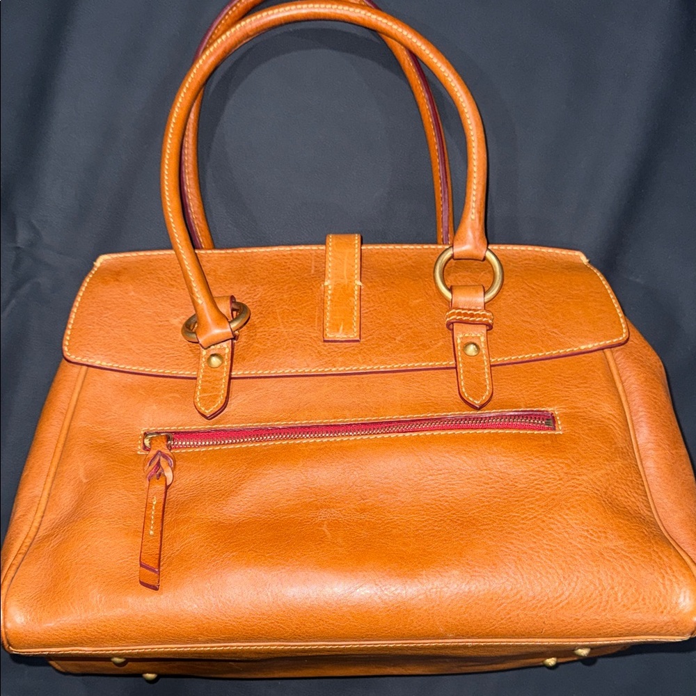 Dooney & Bourke Florentine Leather Tab Satchel - Picture 10 of 16